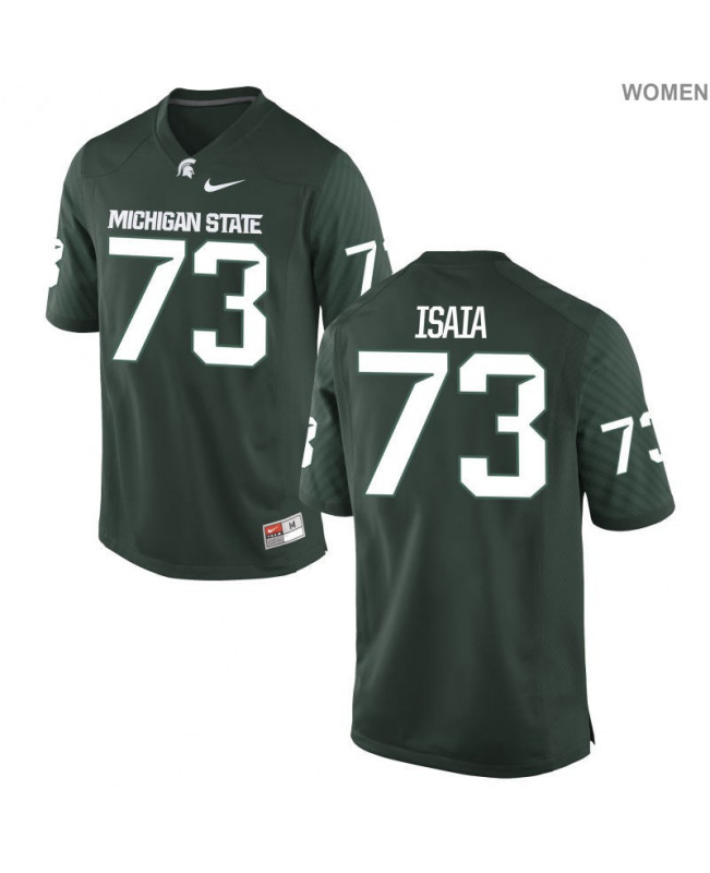 Women's Michigan State Spartans #73 Jacob Isaia NCAA Nike Authentic Green College Stitched Football Jersey KU41S81XI